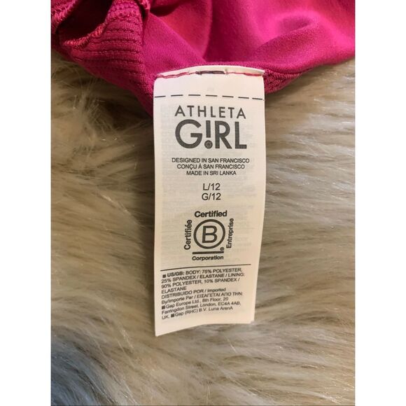 Athleta Girl Stand Out Support Tank Pink Large - Picture 3 of 8